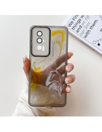 For Xiaomi Redmi K60 Oil Painting Electroplating TPU Phone Case(Grey)