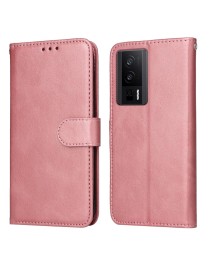 For Xiaomi Redmi K60 / K60 Pro Classic Calf Texture Flip Leather Phone Case(Rose Gold)