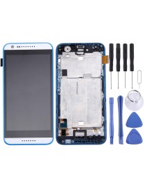 Original LCD Screen for HTC Desire 620  Digitizer Full Assembly with Frame (White + Blue)