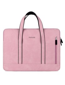 Q5 PU Waterproof and Wear-resistant Laptop Liner Bag, Size: 15 / 15.4 / 15.6 inch(Pink)