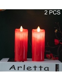 2 PCS Electronic Candle Light Swinging Wick Simulation Candle Lamp, Size: 5x15cm