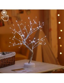 108 LEDs Copper Wire Tree Table Lamp Creative Decoration Touch Control Night Light (White Light) 