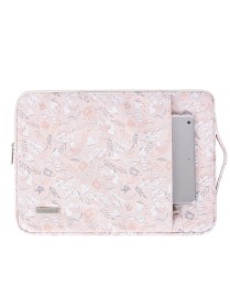 G4-89  PU Laptop Case Tablet Sleeve Bag with Telescoping Handle, Size: 15 Inch(Light Pink)