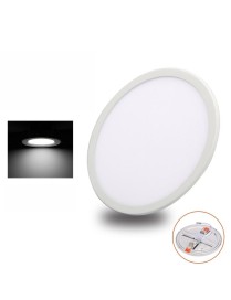 LED Round Ultra-thin Downlight Adjustable Recessed Panel Light, Power Source: 15W(White light)
