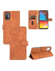For HTC Desire 21 Pro 5G Solid Color Skin Feel Magnetic Buckle Horizontal Flip Calf Texture PU Leather Case with Holder & Card S