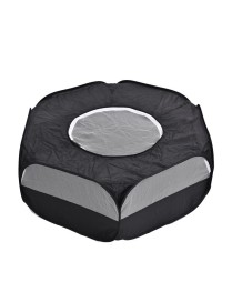 Folded Small Pet Fence Outdoor Workout Game Crawling Small Animal Tent, Specification： With Cover and Side Cloth (Black)