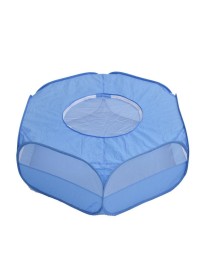 Folded Small Pet Fence Outdoor Workout Game Crawling Small Animal Tent, Specification： With Cover and Side Cloth (Blue)