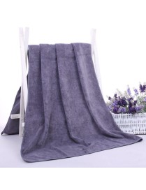 70x140cm Nano Thickened Large Bath Towel Hairdresser Beauty Salon Adult With Soft Absorbent Towel(Grey)