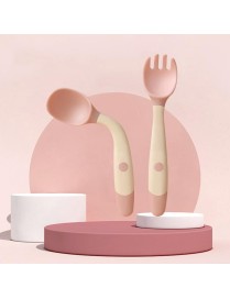 Children Eating Training Tableware Baby Bendable Silicone Soft Spoon, Color: Pink