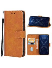 Leather Phone Case For Xiaomi Black Shark 5 Pro(Brown)