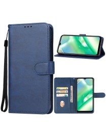 For Realme 10 5G Leather Phone Case(Blue)