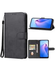 For OPPO Reno8 Z Leather Phone Case(Black)