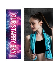 2 PCS Fitness Cold Towel Outdoor Sports Cooling Quick-Drying Towel, Size: 100 x 30cm(Starry Sky)