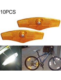 10 PCS Mountain Bike Spoke Reflection (Yellow)