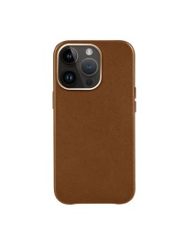 For iPhone 14 Pro Mutural Mingdian Series PU + PC Full Coverage Shockproof Case(Brown)