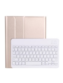 A098BS Detachable Ultra-thin Backlight Bluetooth Keyboard Tablet Case for iPad Air 4 10.9 inch (2020), with Stand & Pen Slot(Gol