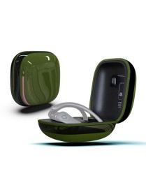Mirror Surface Silicone + PC Wireless Earphone Protective Case for Beats Powerbeats Pro(Green+Black)