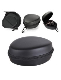 Portable EVA Storage Box Shockproof Bag for Headset, with Carabiner(Black)