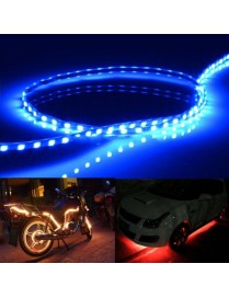 5 PCS 45 LED 3528 SMD Waterproof Flexible Car Strip Light for Car Decoration, DC 12V, Length: 90cm(Blue Light)