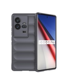 For vivo iQOO 11 Pro 5G Magic Shield TPU + Flannel Phone Case(Dark Grey)