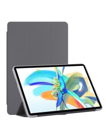For Teclast M40 Pro 3-Fold Holder Folio Leather Tablet Smart Case(Grey)