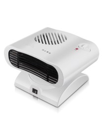 Mini Shaking Head Radiator Warmer Electric Heater Warm Air Blower (White)