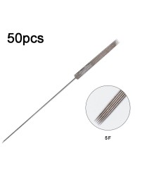 50pcs 5F 0.35 x 50mm Disposable Tattoo Needles Agujas Microblading Permanent Makeup Machine Needle