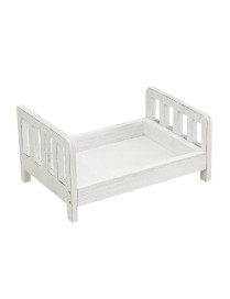 100 Days Old Wooden Bed For Newborns Children Photography Props(White)