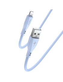 Yesido CA119L USB to 8 Pin Silicone Charging Data Cable, Cable Length: 1m(Blue)
