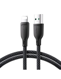 JOYROOM SA34-AL3 3A USB to 8 Pin Fast Charge Data Cable, Length: 1m(Black)