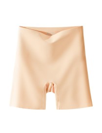 High Waist Seamless Safety Panties Ice Silk Shorts, Size: XL (57.5-70kg)(Skin Color Sticker)