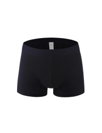 Men Cotton Sexy Boxer Underwear (Color:Black Size:XL)