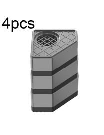 4pcs Three-layer BS-XYJJD Household Washing Machine Refrigerator Non-slip Shock-absorbing Floor Mat