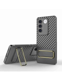 For vivo S16 5G Wavy Textured Phone Case (Grey)