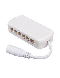 6 Ports 2510 Hub Splitter Junction Box Distributer Connectors Cabinet Light Adapter With DC Head