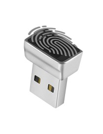 TRU7 USB Fingerprint Reader Module for Windows 8 / 10 / 11 Hello(Silver Gray)