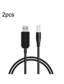 2pcs DC 5V To 12V USB Booster Cable Mobile Power Router Power Cord