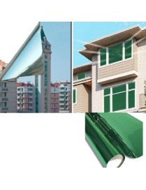 5 PCS Sunscreen Shading Film One-way Perspective Anti-peeping Glass Sticker, Specification: 60x100cm(Green Silver Single Permeab