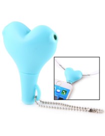 1 Male to 2 Females 3.5mm Jack Plug Multi-function Heart Shaped Earphone Audio Video Splitter Adapter with Key Chain for iPhone,