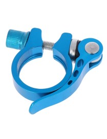 5 PCS Bicycle Accessories Quick Release Clip Road Bike Seatpost Clamp, Size: 31.8mm(Blue)