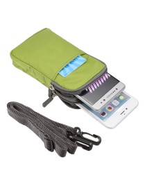 Universal Multi-function Plaid Texture Double Layer Zipper Sports Waist Bag / Shoulder Bag for iPhone X  & 7 & 7 Plus / Galaxy  