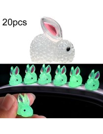 20pcs Large Car Luminous Rabbit Ornament Car Interior Decoration Supplies 