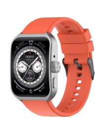 For OPPO Watch 4 Pro 22mm Solid Color Silicone Watch Band(Orange)