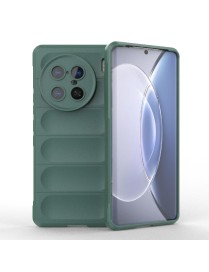 For vivo X90 Pro+ 5G Magic Shield TPU + Flannel Phone Case(Dark Green)