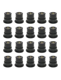 20 in 1 M6 Universal Motorcycle Windshield Brass Nuts
