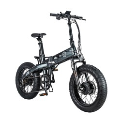[EU Warehouse] BEZIOR XF005 500W 36V / 16Ah Dual Motor Folding Electric Bicycle with 20 inch Tires, EU Plug(Grey)