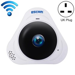 ESCAM Q8 960P 360 Degrees Fisheye Lens 1.3MP WiFi IP Camera, Support Motion Detection / Night Vision, IR Distance: 5-10m, UK Plu