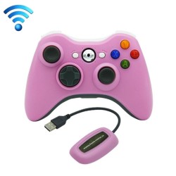 For Microsoft Xbox 360 / PC XB13 Dual Vibration Wireless 2.4G Gamepad With Receiver(Pink)